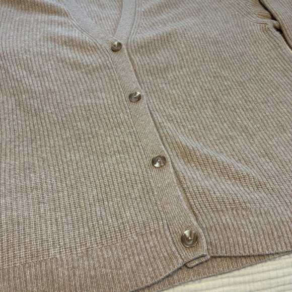 Quince Mongolian Cashmere Oversized Boyfriend Cardigan Sweater Sz XL Oatmeal - Picture 3 of 8